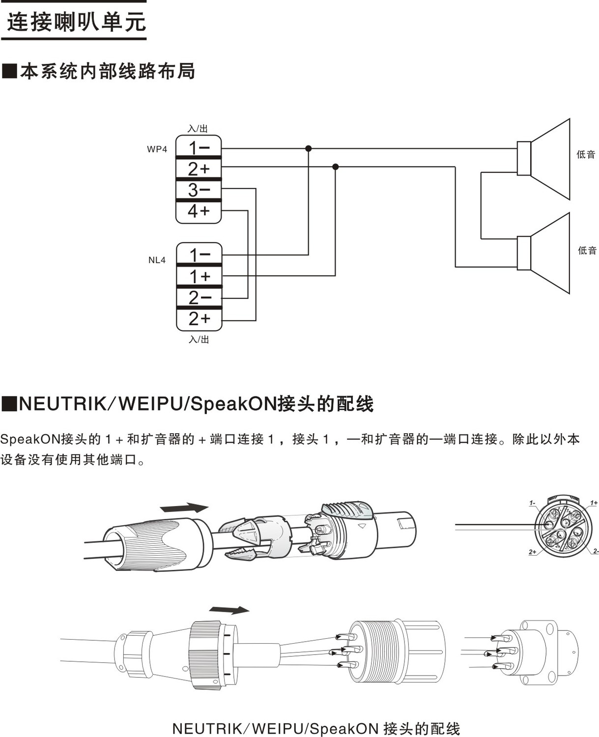 箱体顶部预装顶托可以配套支撑架连接las使用,后接线板两个并联的四芯